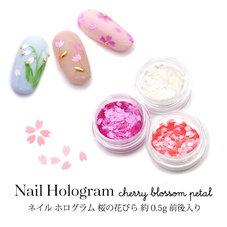 ネイル ホログラム 桜の花びら 約0.5g前後 各種ケース入り｜tora-shop