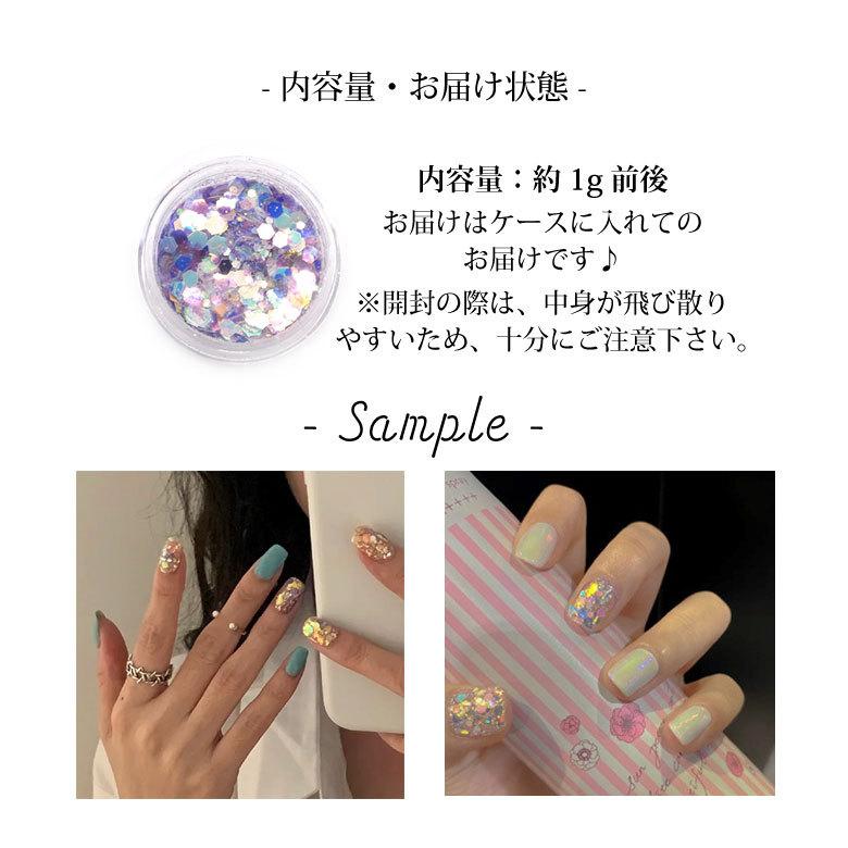 ネイル ラメ ホログラム ミックス 蓄光タイプ 約1g前後入り : ココロ