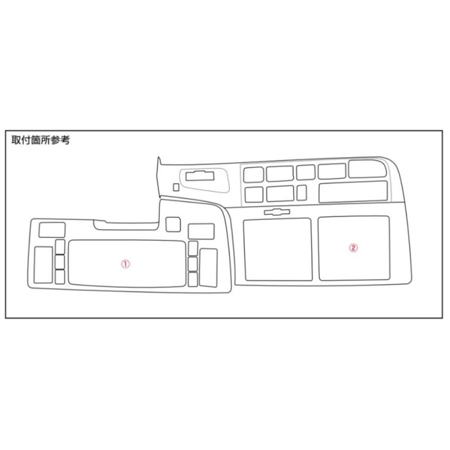 JET 595433 インテリア3Dパネル いすゞ大型ファイブスターギガ用 基本セット 木目調｜toraboon｜03