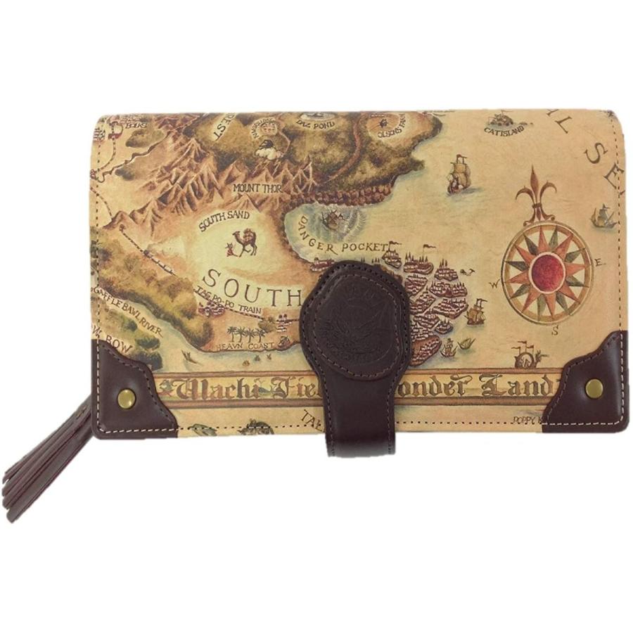 クーポン有り ダヤン 本革 Wachifield 財布 その他財布 わちふぃーるど 本革 古地図 財布 カード 定番のブランド