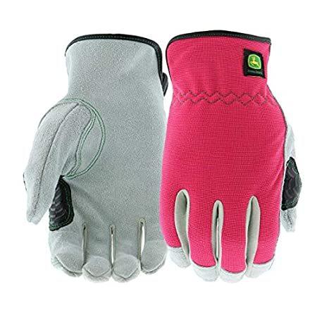 John Deere JD00016-WSM Split Cowhide Leather Gloves - [1 Pair