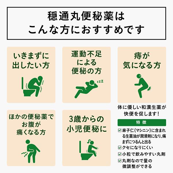 お腹が痛くなりにくい 漢方 便秘薬 穏通丸(指定第2類医薬品)30日分、便秘解消・便秘改善 市販薬｜toranomondou｜03