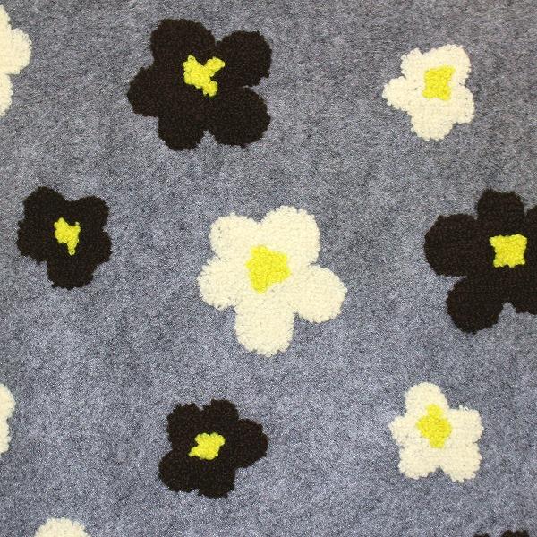 生地 布 フェルト 花柄 もこもこ タフティング風 クロス ニードル