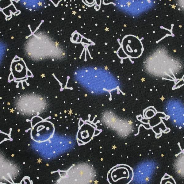 10cm単位価格 かわいい星座 満点の星空 宇宙 綿100 生地 布 オックス 約110cm幅 ゆうパケット2ｍ対応 12 とらや Fabric Yahoo 店 通販 Yahoo ショッピング