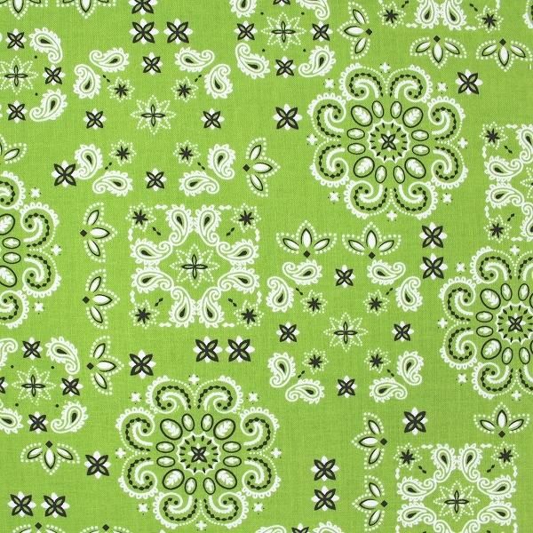 生地 布 バンダナ柄 ペイズリー 綿100％ スケア シーチング 約110cm幅 手芸 ハンドメイド 手作り ゆうパケット2.5ｍ対応 10cm単位価格 |  | 08