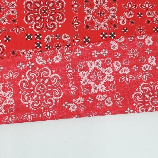 生地 布 バンダナ柄 ペイズリー 綿100％ スケア シーチング 約110cm幅 手芸 ハンドメイド 手作り ゆうパケット2.5ｍ対応 10cm単位価格 |  | 14