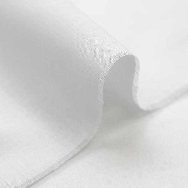綿 ボイル 無地 白 白地 綿100％ 生地 布 約110cm幅 ゆうパケット3m対応　10cm単位価格 |  | 01