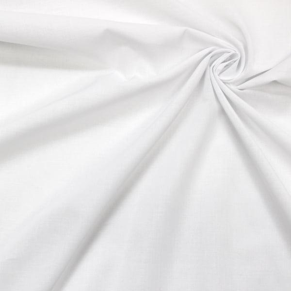 綿 ボイル 無地 白 白地 綿100％ 生地 布 約110cm幅 ゆうパケット3m対応　10cm単位価格 |  | 04