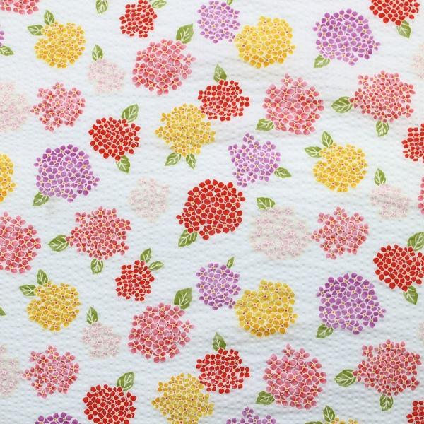 生地 布 鮮やかなあじさい 紫陽花 花柄 パステルカラー 和柄 浴衣 甚平