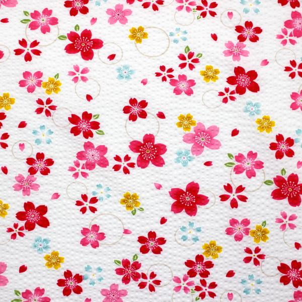 生地 布 桜 花柄 リップル パステルカラー 和柄 浴衣 甚平 サッカー 綿