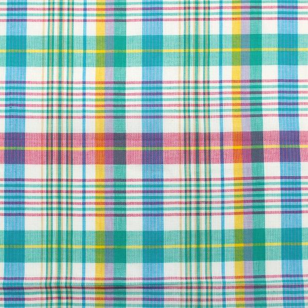 生地 布 インド綿 Madras Check マドラス チェック 平織 綿100％ 約110cm幅 3840 ゆうパケット2.5ｍ対応 10cm単位価格 |  | 03