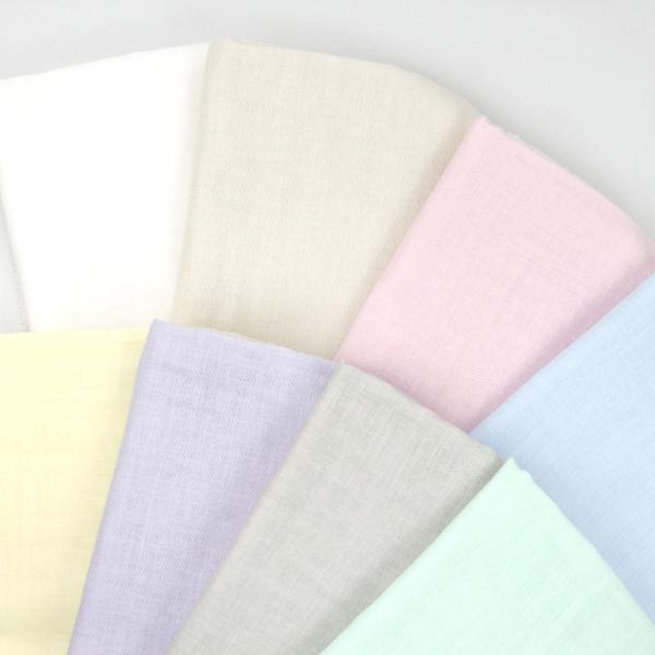 生地 布 ダブルガーゼ 無地 ベビー用品 シンプル 赤ちゃん スタイ マスク 綿100％ 約110cm幅 ゆうパケット2ｍ対応 10cm単位価格 |  | 09