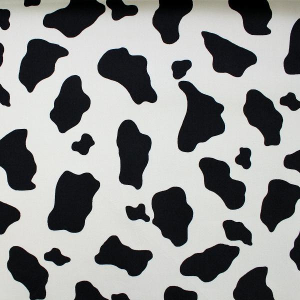 生地 布 牛 ホルスタイン アニマル柄 綿ツイル 約110cm幅 うし 7070-11