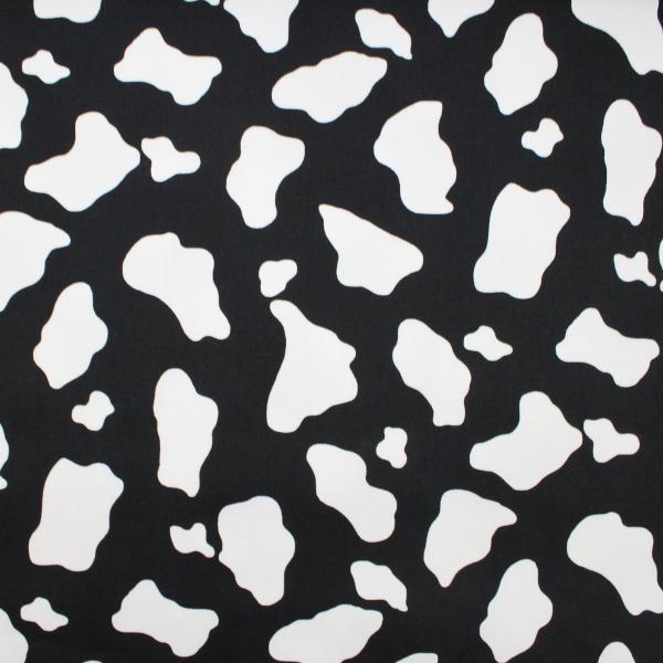 生地 布 牛 ホルスタイン アニマル柄 綿ツイル 約110cm幅 うし 7070-11