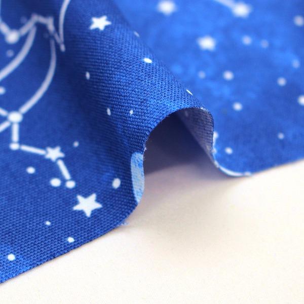 生地 布 宇宙柄 星と星座 スター ネイビー オックス 綿100％ 約110cm幅