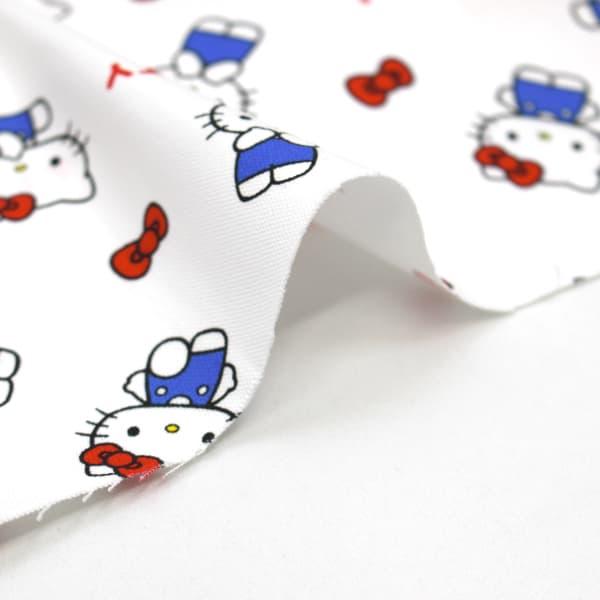 生地 布 ハローキティ KTベーシックリボン WO ホワイト HELLO KITTY
