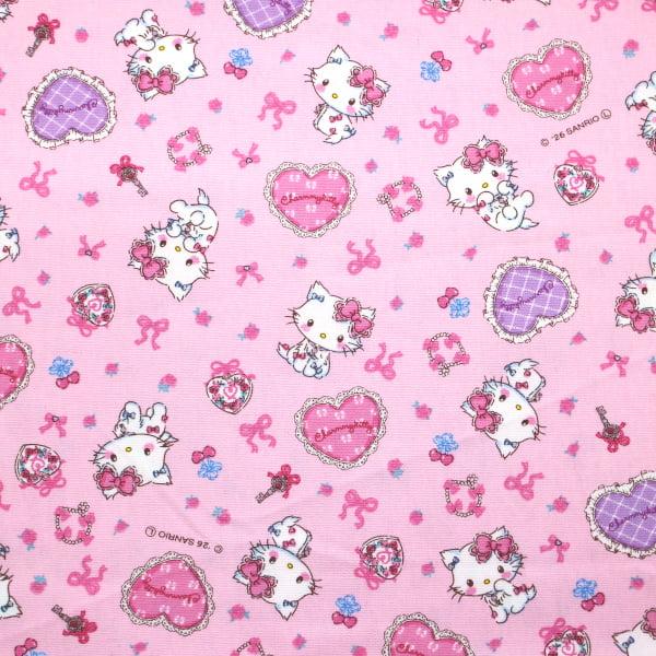 チャーミーキティ CYファンシー ハート オックス 綿100％ 生地 836634 日本製 ゆうパケット2ｍ対応 10cm単位価格 |  | 02