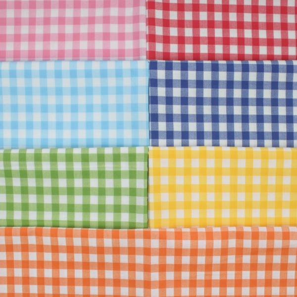 生地 布 大きめのプリントチェック チェック柄 スケア 綿100％プリント