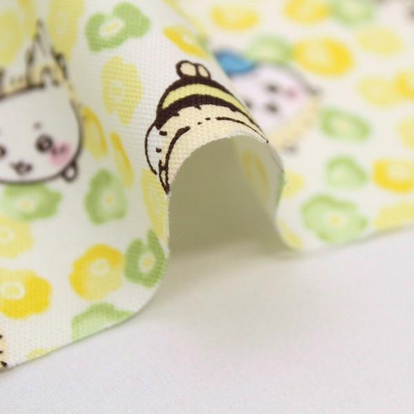 生地 布 ちいかわ お花 はちさん お花畑 ハチワレ うさぎ オックス 綿
