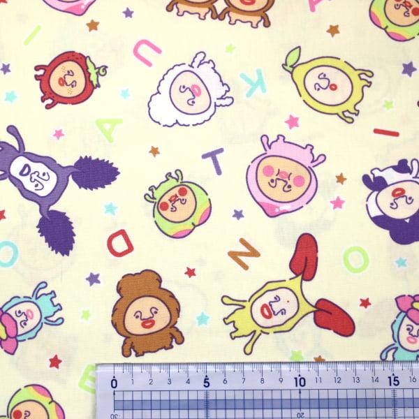 生地 布 こびとづかん カラフル オックス 綿100% 約110cm幅 G-2582