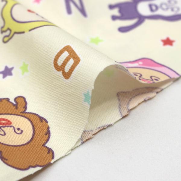 生地 布 こびとづかん カラフル オックス 綿100% 約110cm幅 G-2582