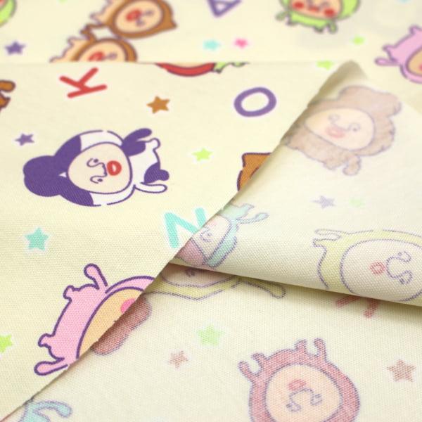 生地 布 こびとづかん カラフル オックス 綿100% 約110cm幅 G-2582