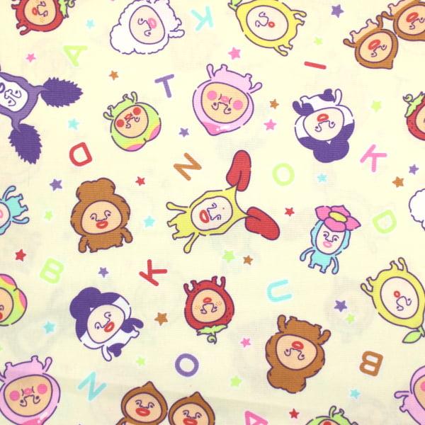 生地 布 こびとづかん カラフル オックス 綿100% 約110cm幅 G-2582
