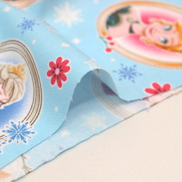 生地 布 アナと雪の女王 ブルー系 アナ エルサ オラフ オックス 綿100