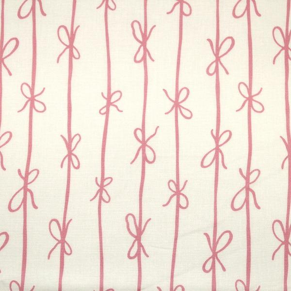 生地 布 ストライプリボン リボン柄 韓国 ナチュラル くすみ