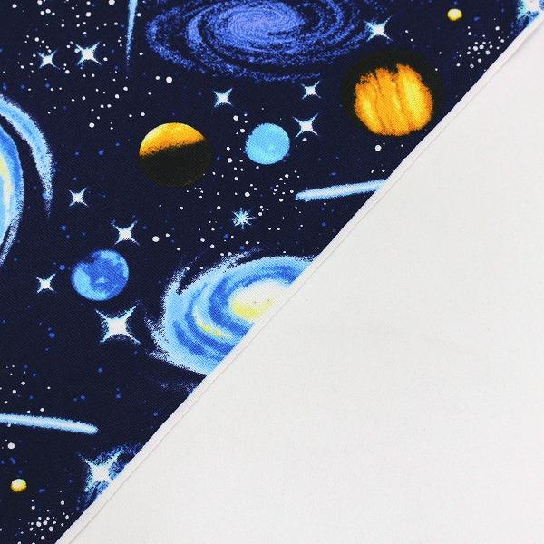 生地 布 リアルな宇宙柄 キラキラスター 星 オックス 綿100％ 約110cm