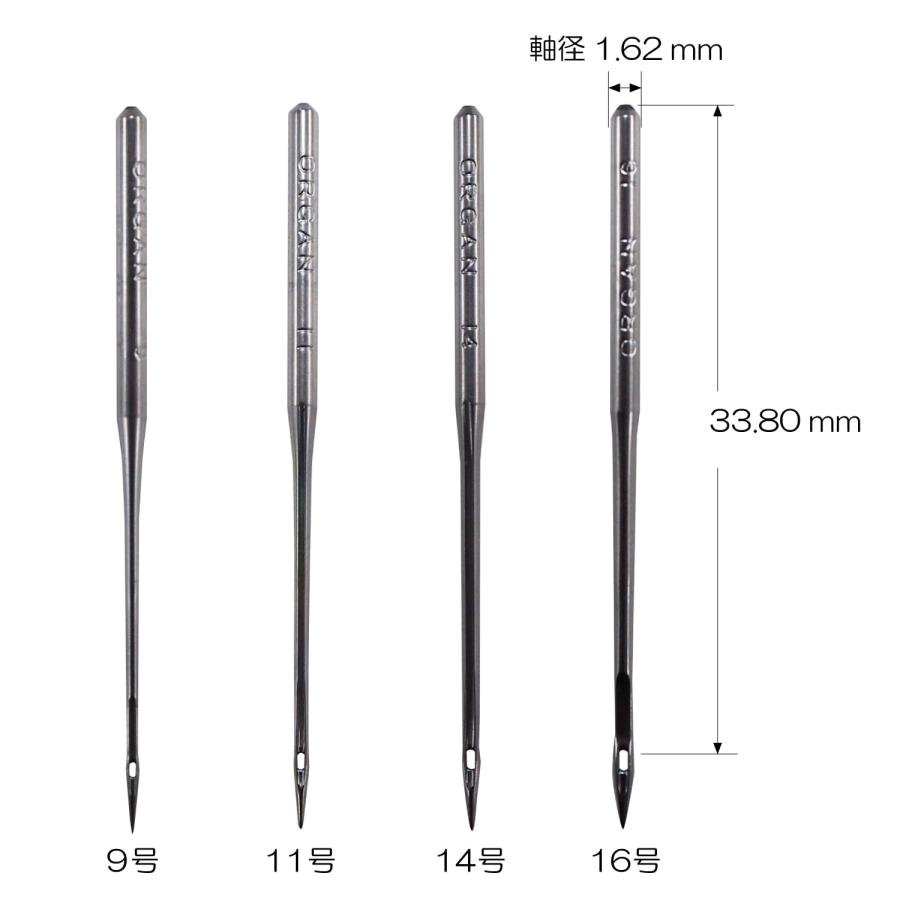 工業用ミシン針 5本入り オルガン サンコッコー ブラザー ジャノメ JUKI 工業用ミシン対応 薄地 普通地 中厚地 厚地 #9 #11 #14 #16 DB 裁縫 手芸 ハンドメイド |  | 02