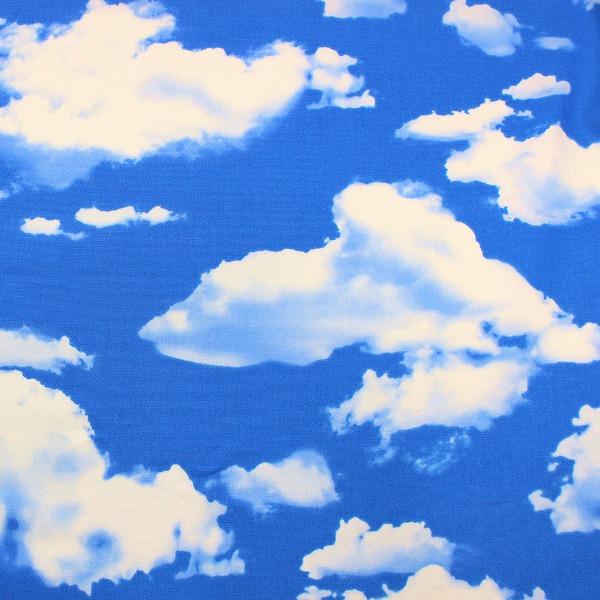 生地 布 青空と雲 青空 雲柄 空柄 オックス 綿100％ 約110cm幅 入園