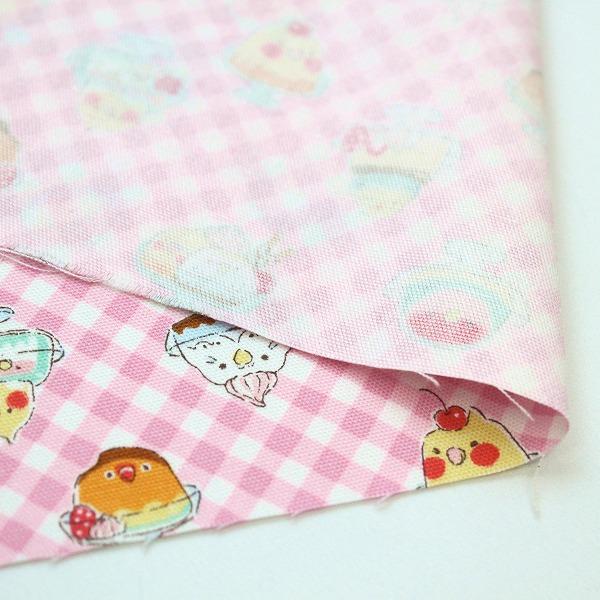 生地 布 インコプリン Delicious Animals スイーツ柄 オックス 綿100