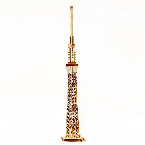 Ki Gu Mi 東京スカイツリー 知育玩 の 女の子 男の子 工作キット Diy 立体パズル 3d 木製 楽しめる まで 大人 から 小学生 知育玩具 大流行中 Themtransit Com