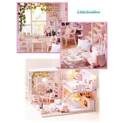 福袋 おもちゃ リトルスワロー パステル ピンク リアルでかわいい小物が一杯 ミニチュア ドール ハウス Diy 手作り 模型 キット セット ラビットルーム Www Threeriversofs Com