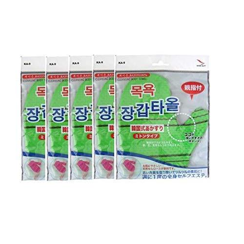 韓国式あかすり ミトンタイプ 親指付 グリーン T 9b 5枚セット S Store T R Y 通販 Yahoo ショッピング