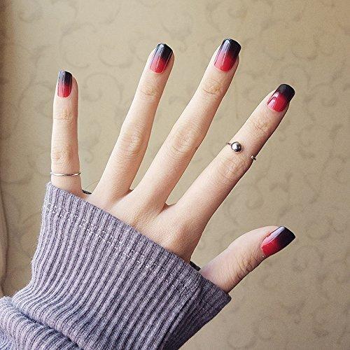 24枚入 黒と赤のグラデーション ネイル 貼る ネイルチップ パーティー 二次会などに S Store T R Y 通販 Yahoo ショッピング