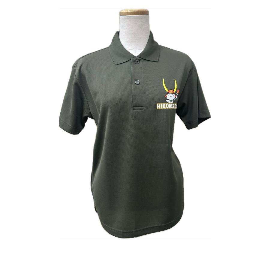 国スポ障スポ彦根市PRポロシャツ アーミーグリーン ※袖と背中の画像
