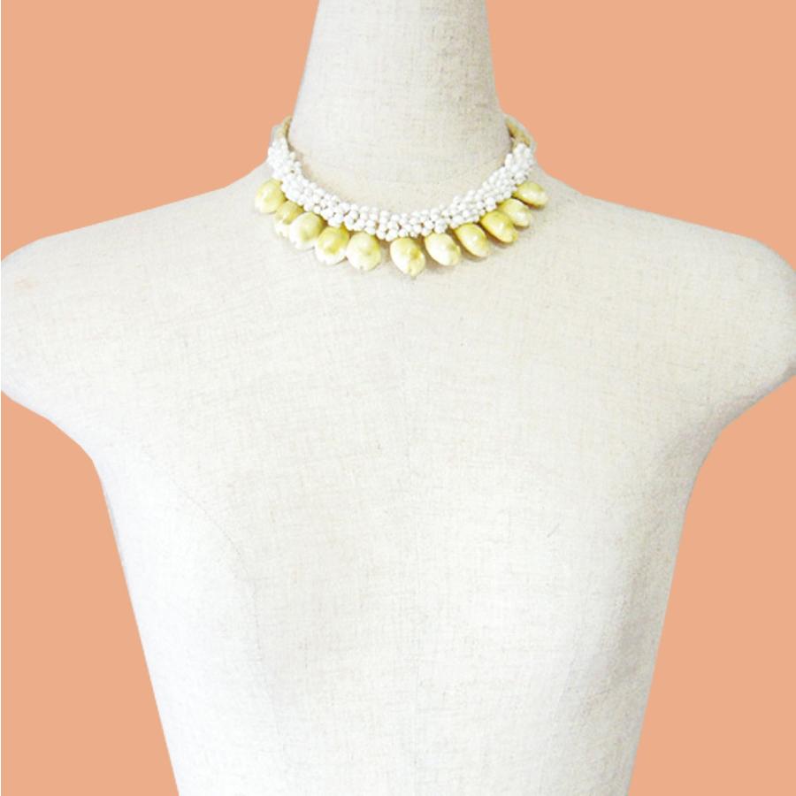 フラダンス アクセサリー レイ モニータラフィアホワイトシェル