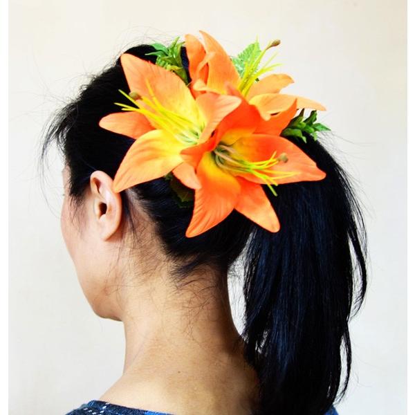 フラダンス 髪飾り ヘアクリップ アレンジクリップ CC-1109 ホワイト