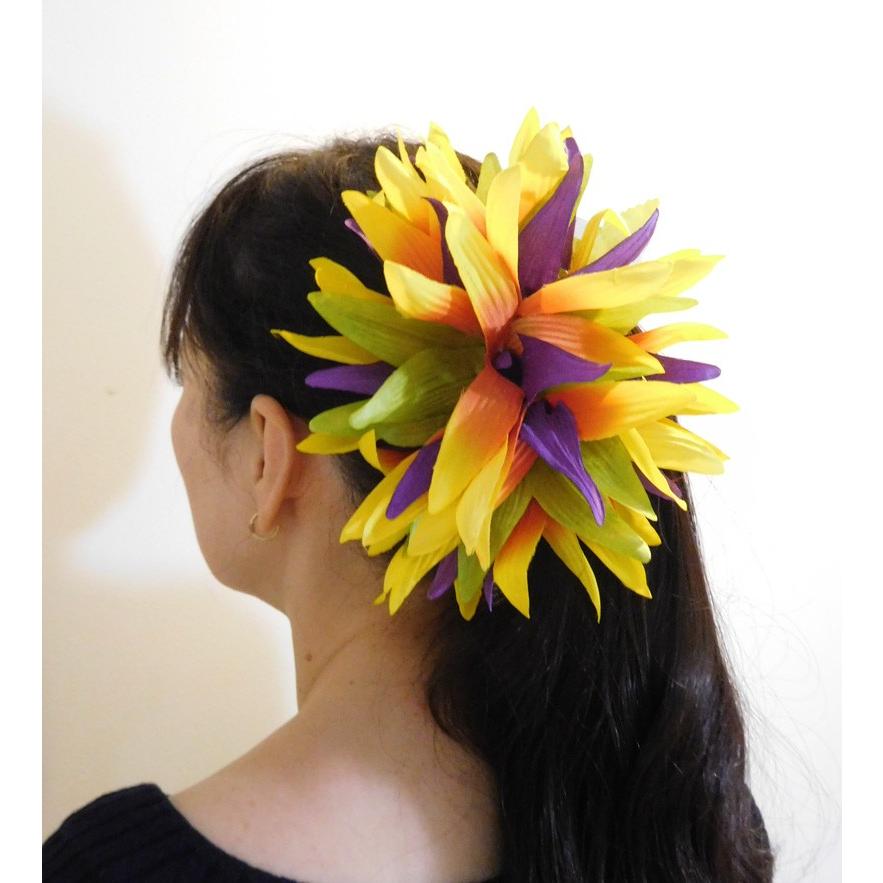 フラダンス 髪飾り ヘアクリップ バードオブパラダイスLクリップ