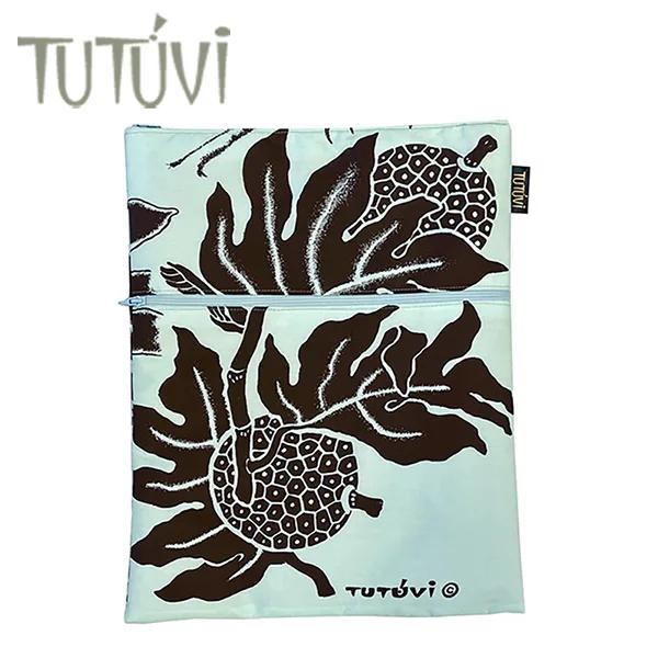 フラダンス　オーダードキュメントケース　TUTUVI　ウルアフプアア　アイスブルー　ブラウン | 