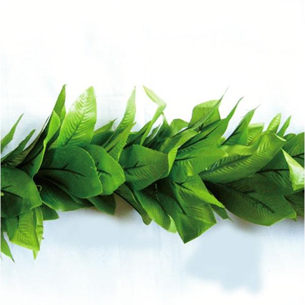 フラダンス　ハワイアンレイ　レイ　フラワーレイ　ロングレイ　　XLニューマイレオープンレイ (4ポイントリーフ)　　　グリーン　緑 |  | 01