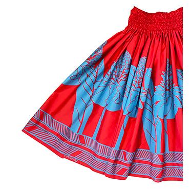 TUTUVi トーチジンジャー柄 パウスカート 72cm フラダンス衣装、パウスカート、TUTUVI - Torch Ginger