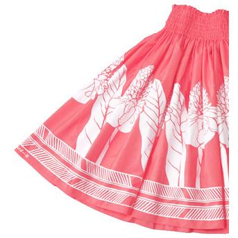 フラダンス衣装　パウスカート　TUP-FT577　TUTUVIパウ　トーチジンジャー　色:コーラル・ホワイト |  | 02