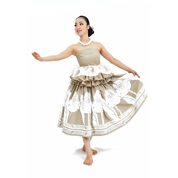 フラダンス衣装 パウスカート TUP-FT596 TUTUVIパウ トーチジンジャー