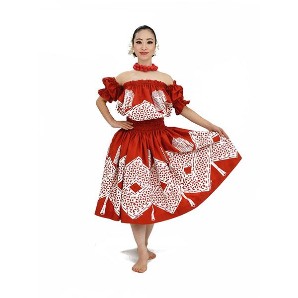 フラダンス衣装 パウスカート TUP-FT600 TUTUVIパウ パドルタパ 色