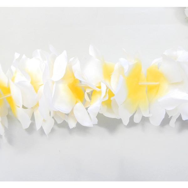 フラダンス ハワイアンレイ レイ カフナレイ ホワイトイエロー 白黄