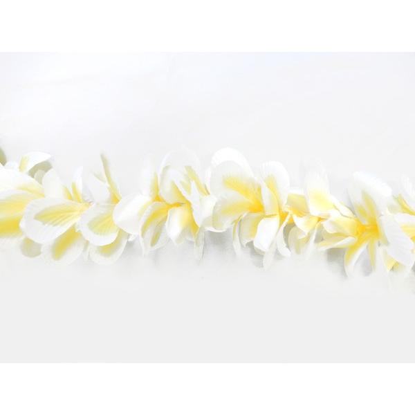 アロハプルメリアシングルレイ+ヘッドバンドセット　白黄 |  | 02