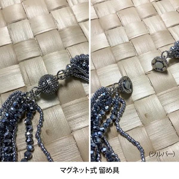 フラダンス クリスタルビーズネックレス シルバー : トーチジンジャー 